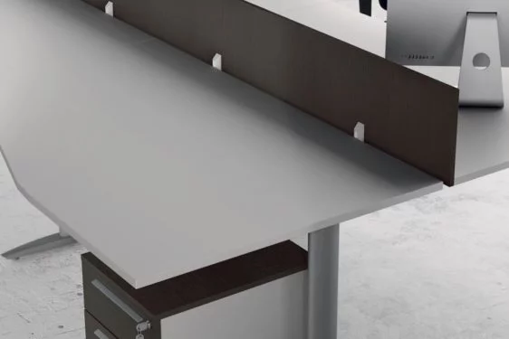 Alluminio, Rovere Grigio kancelarijski sto